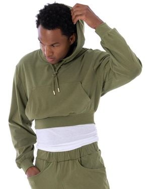 DAI MODA Eco Crop Workout Hoodie - Green