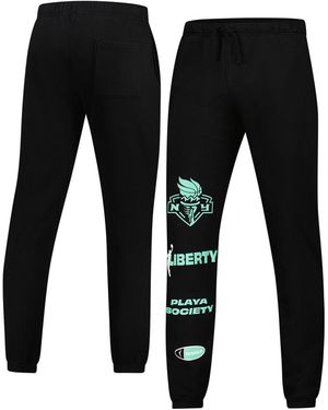 Playa Society And New York Liberty Fleece Sweatpants - Black
