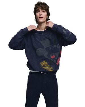 Desigual Mickey Mouse Tie-dye Sweatshirt - Blue
