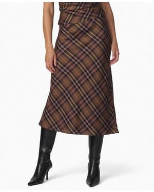 Joe's Jeans The Ines Plaid Midi Skirt - Brown