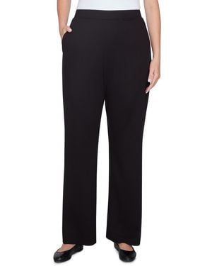Ruby Rd. Plus Size Luxe Double Knit Pull-on Pants - Black