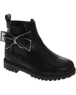 Badgley Mischka Little Girls / Girls Bow Ankle Boots - Black