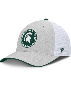 Fanatics Heather Gray/white Michigan State Spartans trigger Flex Hat - Metallic