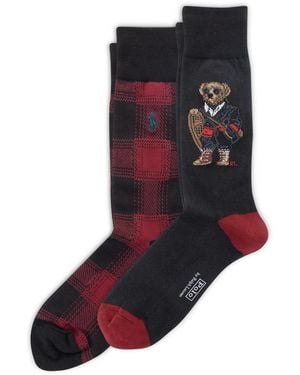 Polo Ralph Lauren 2-pack Holiday Bear Socks - Gray