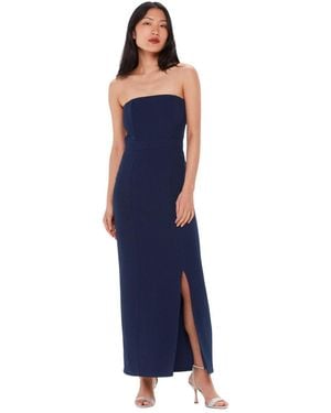 Whistles Gemma Strapless Maxi Dress - Blue