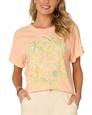 Democracy Embroidered Graphic T Shirt Pxs 3x - Natural