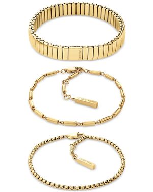 Calvin Klein 3-pc. Set Stacked Bracelets - Metallic