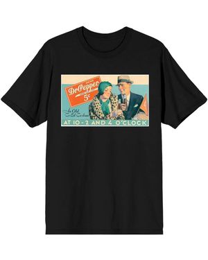 Dr. Pepper Big & Tall Vintage Advertisement Short Sleeve Tee-4xl - Black