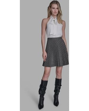 BCBGMAXAZRIA Pleated Skirt - Gray