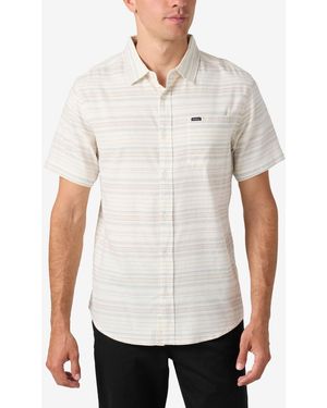 O'neill Sportswear Seafaring Stripe Short Sleeve Stretch Shirt - White