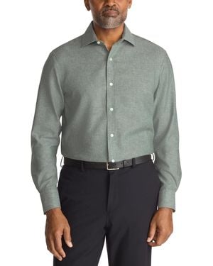 Tommy Hilfiger Regular Fit Linen Dress Shirt - Gray