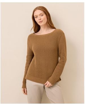 Pact Luxe Knit Boatneck Sweater - Natural