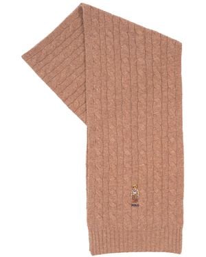 Polo Ralph Lauren Charles Bear Cable Scarf - Brown