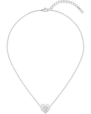 Lacoste Love My Croc Ip Plated Necklace - White