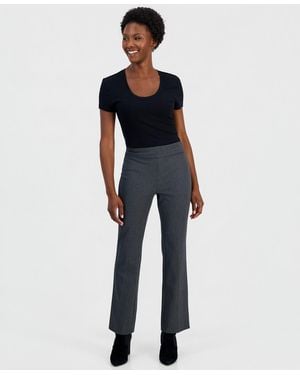 INC International Concepts Petite Bi Stretch Mini Boot High-waisted Pull-on Pants - Blue