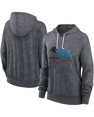 Nike Carolina Panthers Team Spirit Gym Lightweight Hoodie Top - Gray