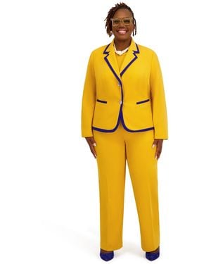 Kasper Two-button Long-sleeve Jacket - Yellow