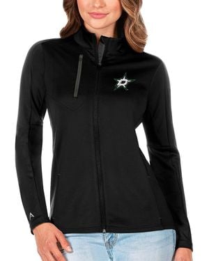 Antigua Black/charcoal Dallas Stars Generation Full-zip Pullover Jacket