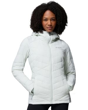 Columbia Joy Peak Ii Hooded Puffer Fleece-lined Jacket - Gray