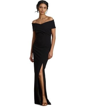 Ralph Lauren Faille Off-the-shoulder Gown - Black