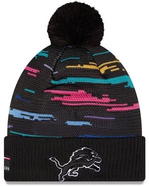 KTZ Detroit Lions 2026 Nfl Crucial Catch Cuffed Knit - Black