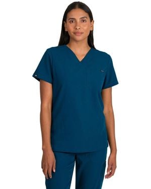 Medgear Camilla Slim Scrubs Top - Blue