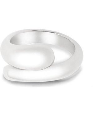 The Lovery Sculpted Coil Ring - White