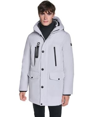 KARL LAGERFELD Signature Parka Jacket - Gray