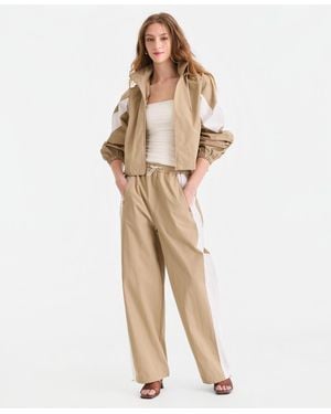 BarIII Nylon Track Pants - Natural