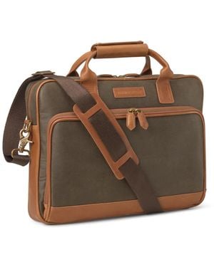 Johnston & Murphy Rhodes Leather Briefcase - Brown