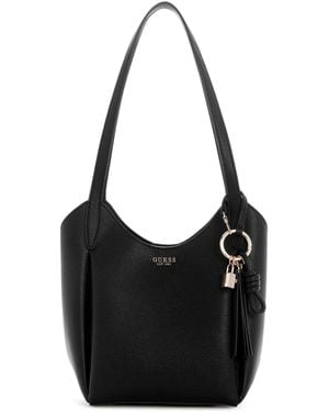 Guess Melody Small Bucket Handbag - Black