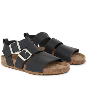 Celtic & Co. An Elegant Triple Strap Sandal - Black