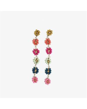 INK+ALLOY Ink + Alloy Amanda Daisy Beaded Drop Earrings - Red