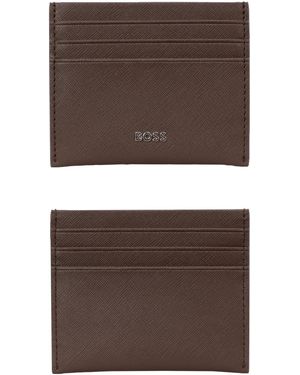 HUGO Boss Northon_s 5-card-slot Leather-blend Card Case - Brown