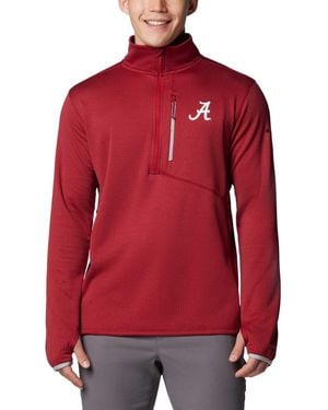 Columbia Alabama Tide Park View Grid Fleece Omni-wick Half-zip Jacket - Red