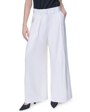 DKNY Every Day Stretch Wide-leg Pants - White