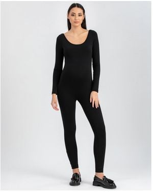 PIETRO BRUNELLI MATERNITY Maternity Slim Scoop Neck Maddy Jumpsuit - Black