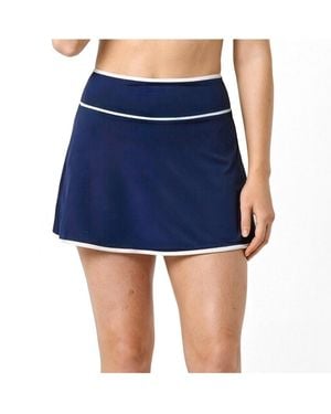 Calypsa Short Swim Skort - Blue