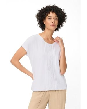 Olsen Tonal Embroidered T-shirt - White