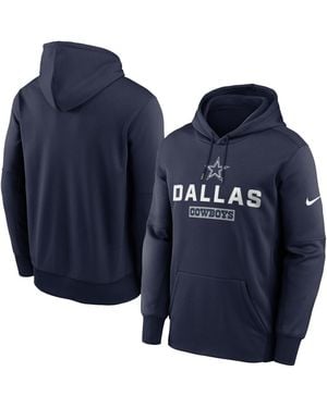 Nike Dallas Cowboys Toss Sweep Performance Pullover Hoodie - Blue
