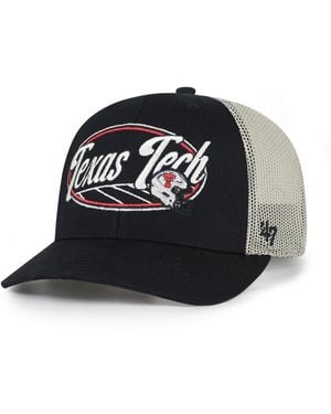'47 And Texas Tech Red Raiders Enfield Adjustable Trucker Hat - Black