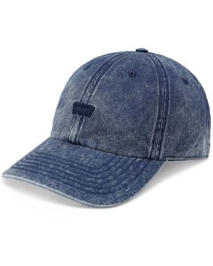 Levi's Snow Washed Batwing Logo Baseball Hat - Blue