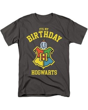Harry Potter It's My Birthday Hogwarts Crest T Shirt - Black