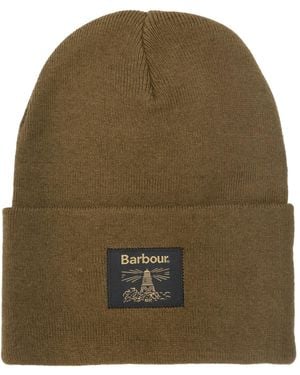 Barbour Harton Rib-knit Beanie - Green