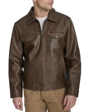Levi's Classic-fit Faux-leather Jacket - Brown