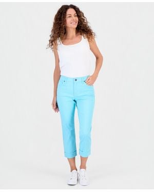 Style & Co. Mid-rise Curvy Capri Jeans - Blue