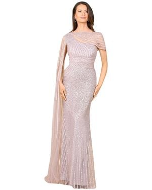 Lara One Shoulder Fitted Gown - Pink