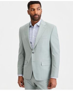 Michael Kors Classic Fit Wool Blend Suit Separates Jacket - Blue