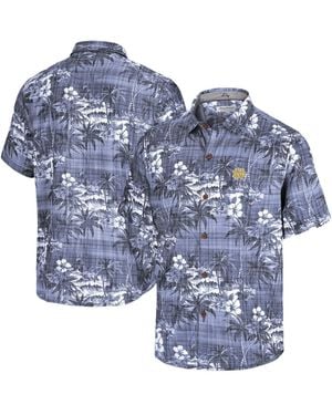 Tommy Bahama Notre Dame Fighting Irish Coconut Point Palmetta Islandzone Camp Button-up Shirt - Blue