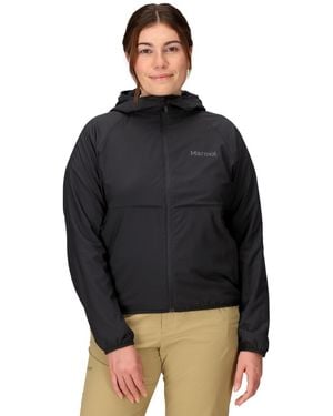 Marmot Raglan Sleeve Hooded Sweatshirt - Black